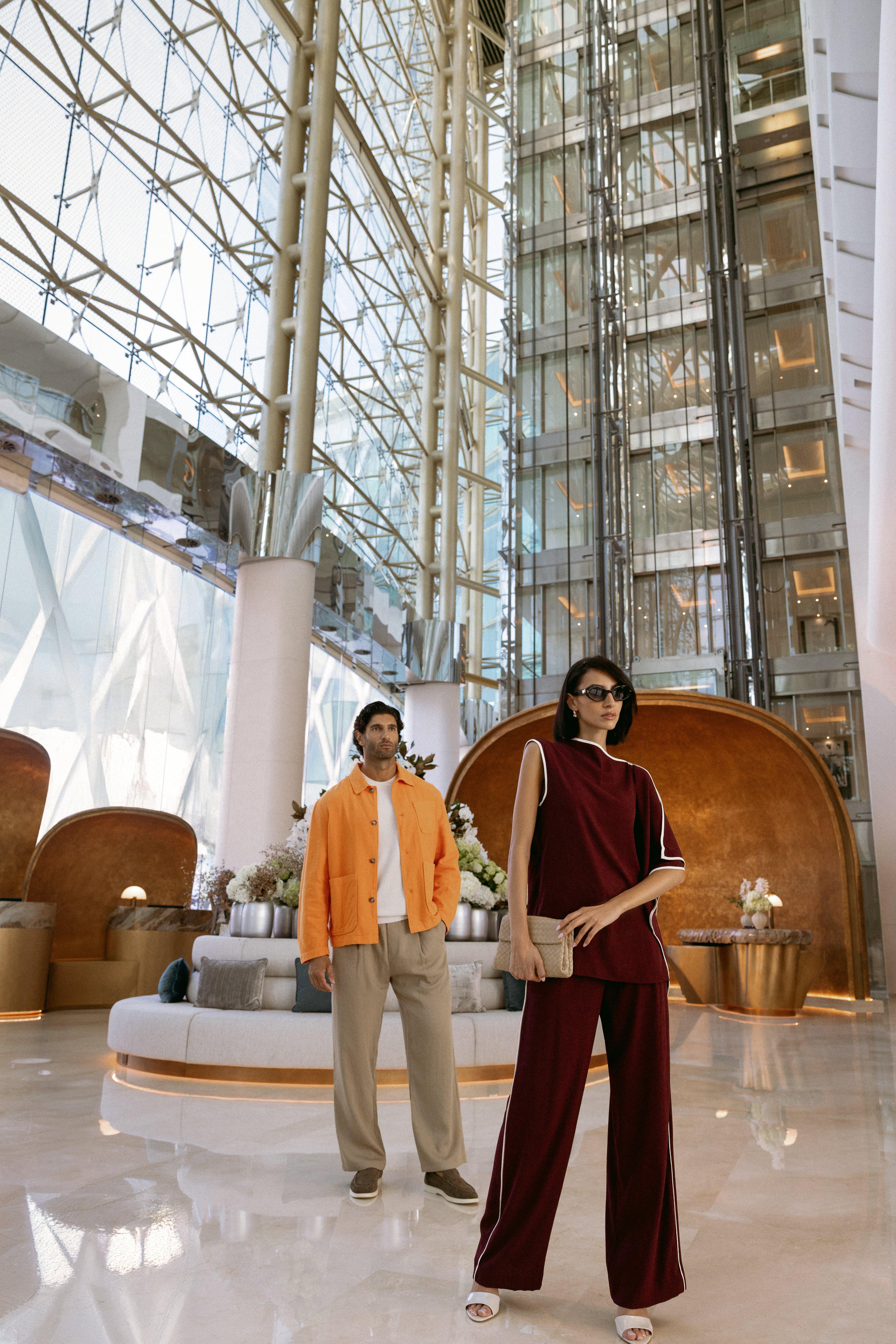 Luxury hotel lobby